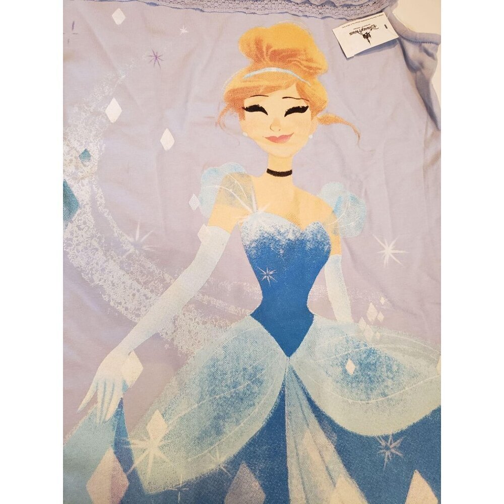 Disney Parks Cinderella Blouse Women Lace Ruffle Shirt Slipper Princess Top - Picture 15 of 16